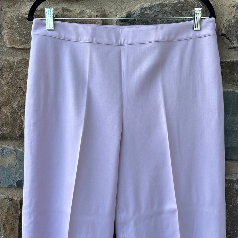 St. John Pastel Flat Front Dress Pants in Light Purple Size 10 - Picture 2 of 5